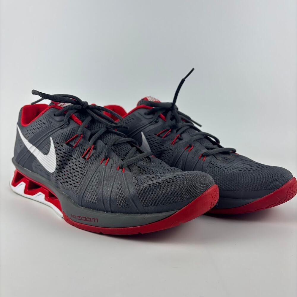 Nike Reax Lightspeed Training Shoes Men's Size 12 Grey / Red 807194-001